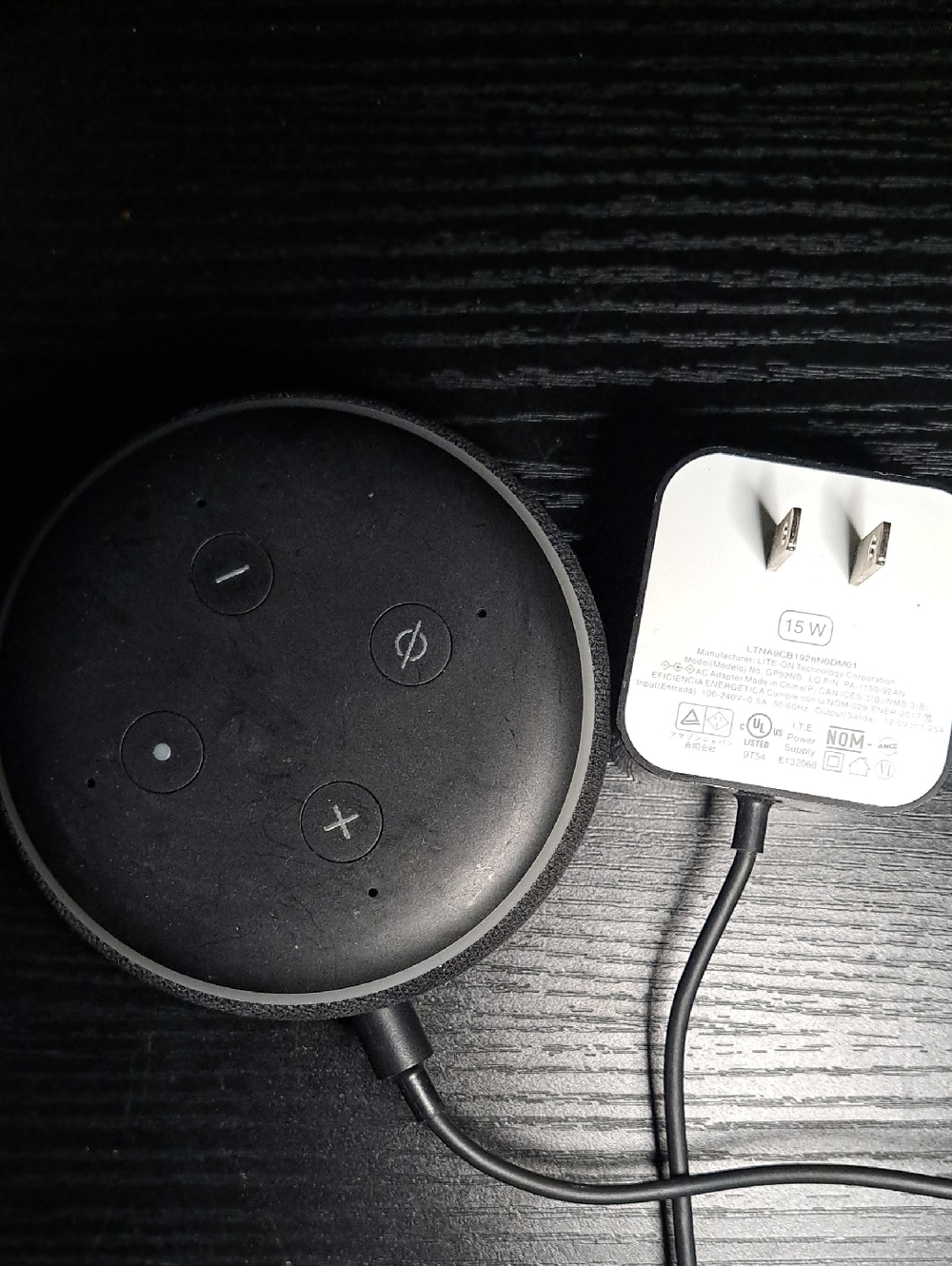 Amazon Black Smart Voice Speaker with Charger